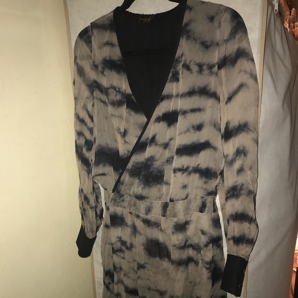 Diesel Black Gold wrap waist dress